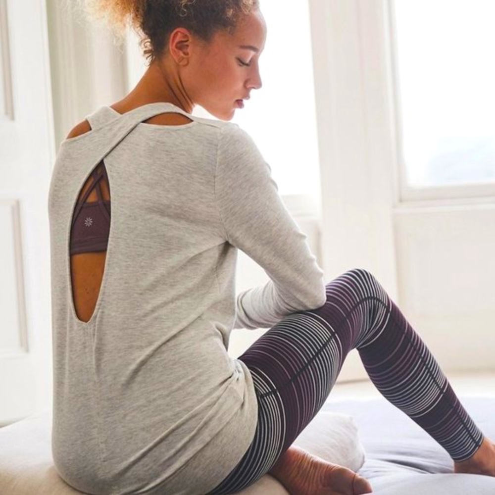 Athleta Chaturanga Expanse Striped Leggings